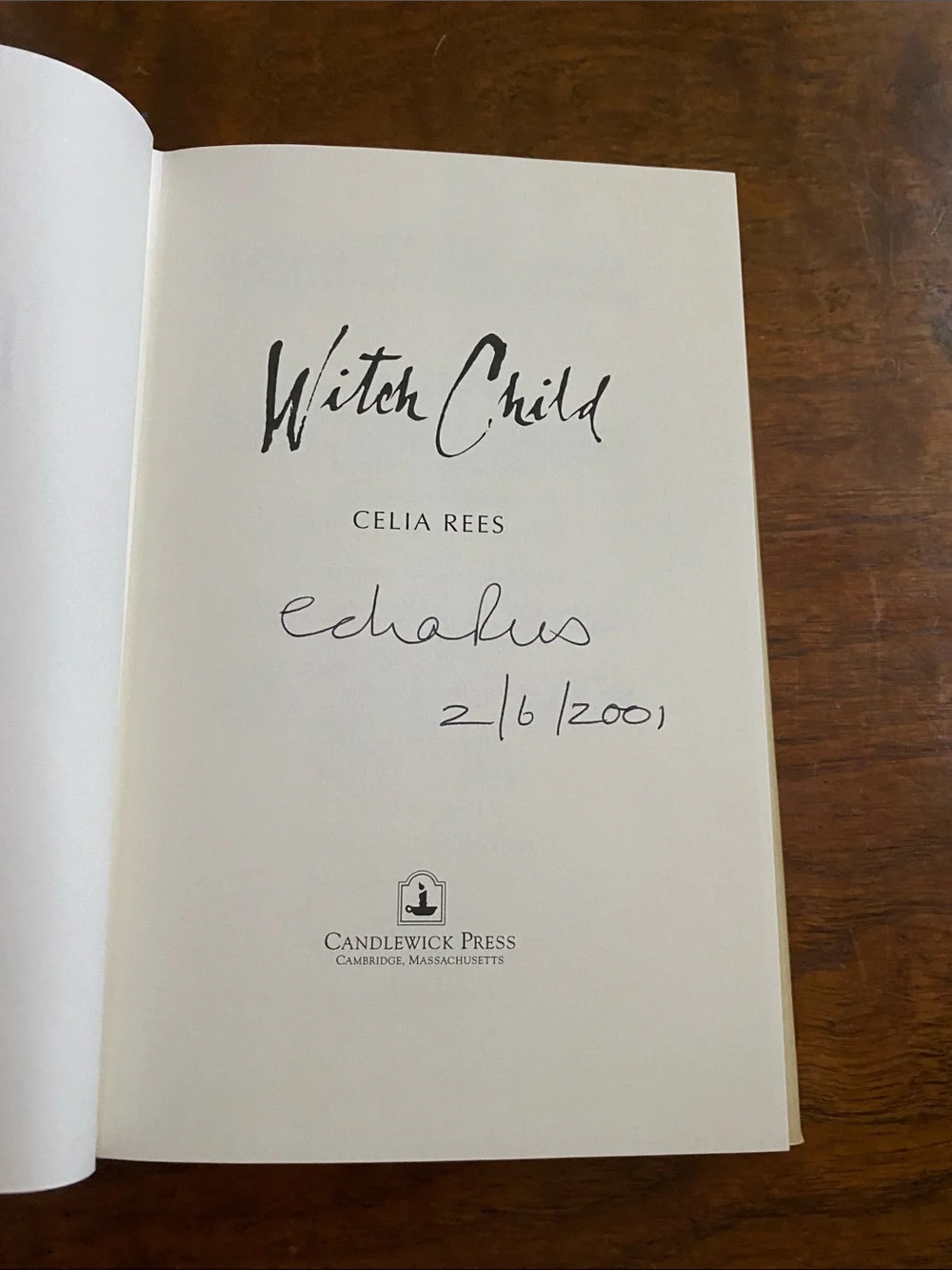 Witch Child by Celia Rees signed First US Edition 2001 Candlewick Press